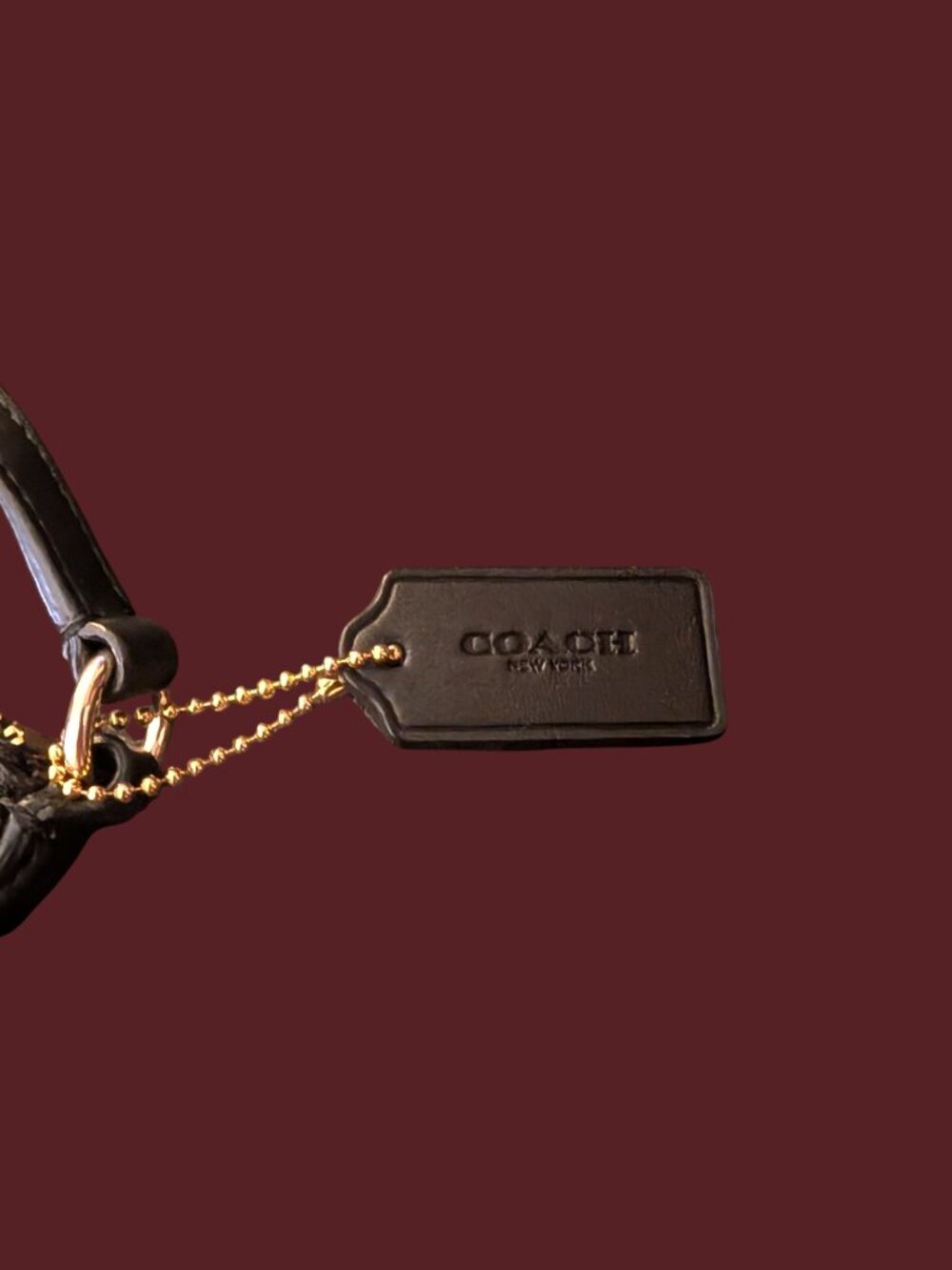 Coach Signature Purple And Black Leather Trim Coated Canvas Cross Body Purse - Picture 13 of 16